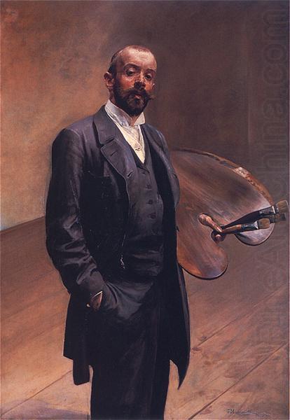 Jacek Malczewski Self-portrait with a palette china oil painting image